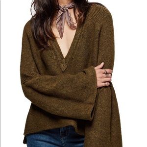 Free People Lovely Lines Bell Sleeve Sweater